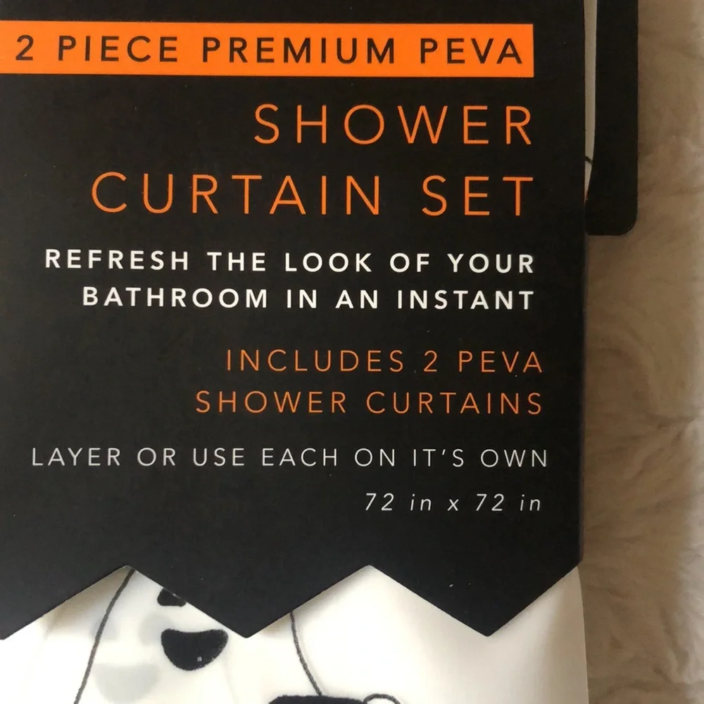 Envogue Halloween Ghost Shower Curtain Set